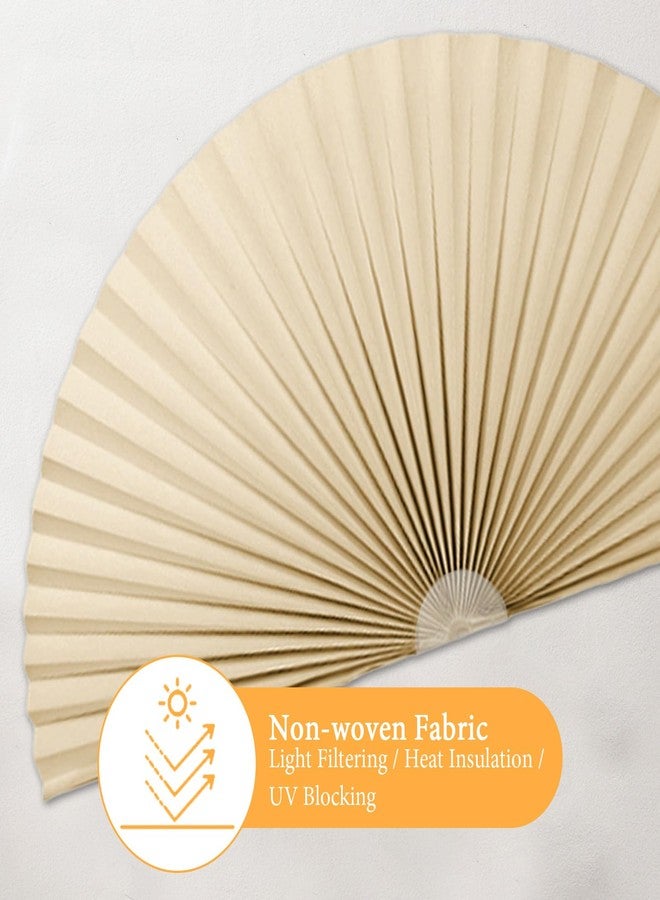 PKRFCJ Half Circle Window Shades No Drill, Arch Window Shade Blackout Half Circle, Arch Windows Shade Thermal Insulated UV Protection, Easy Install, Stylish Room Darkening, for Windows Room (Beige) - Image 5